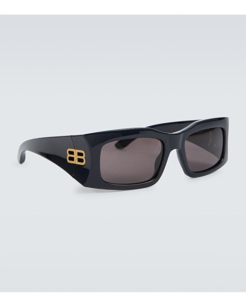 Balenciaga Gray Rectangular Sunglasses for men