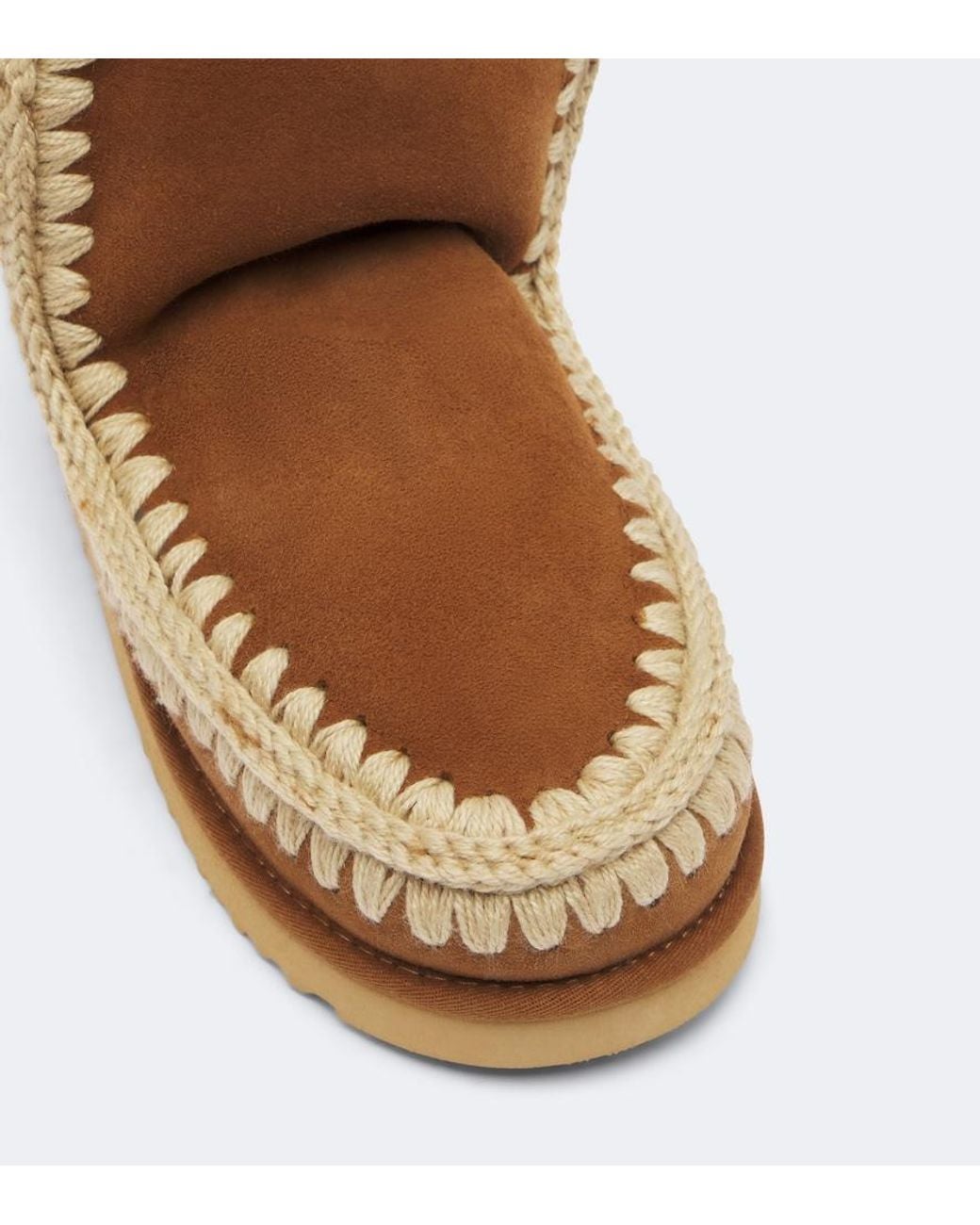 Mou Brown 18 Shearling-Lined Suede Ankle Boots