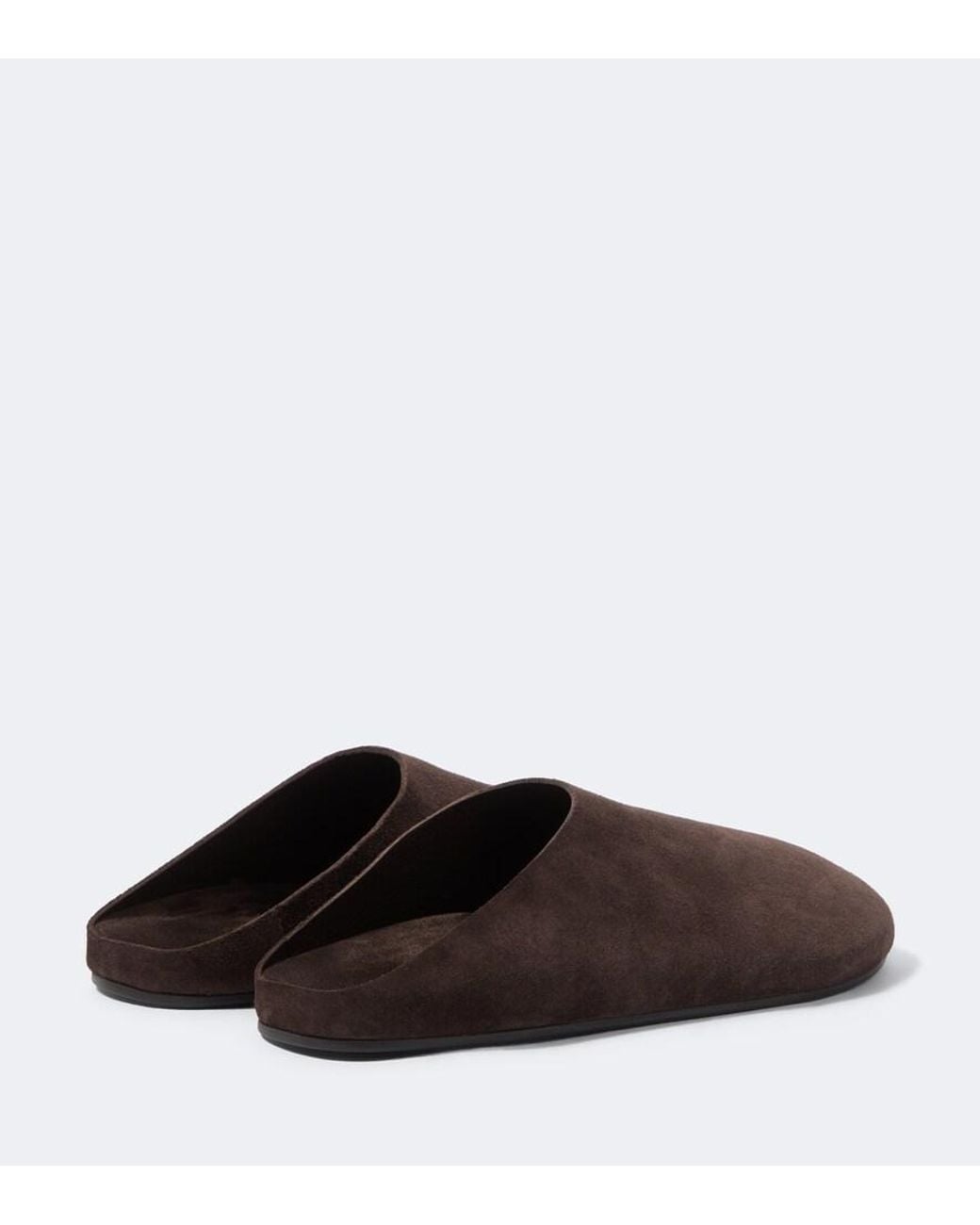 The Row Brown Hudson Suede Mules for men