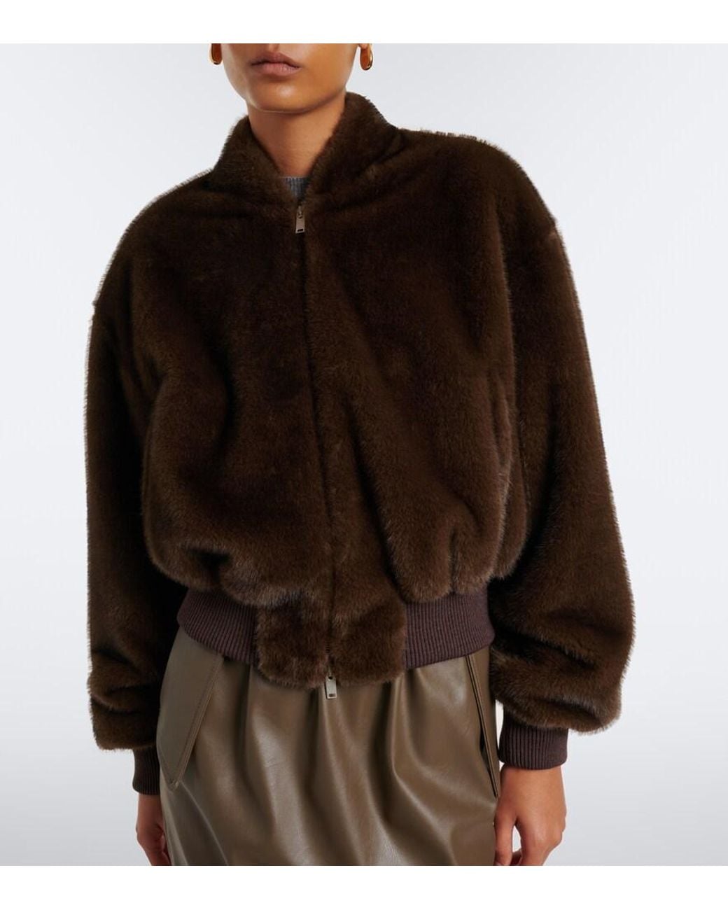 Stella McCartney Black Zip-Up Bomber Jacket