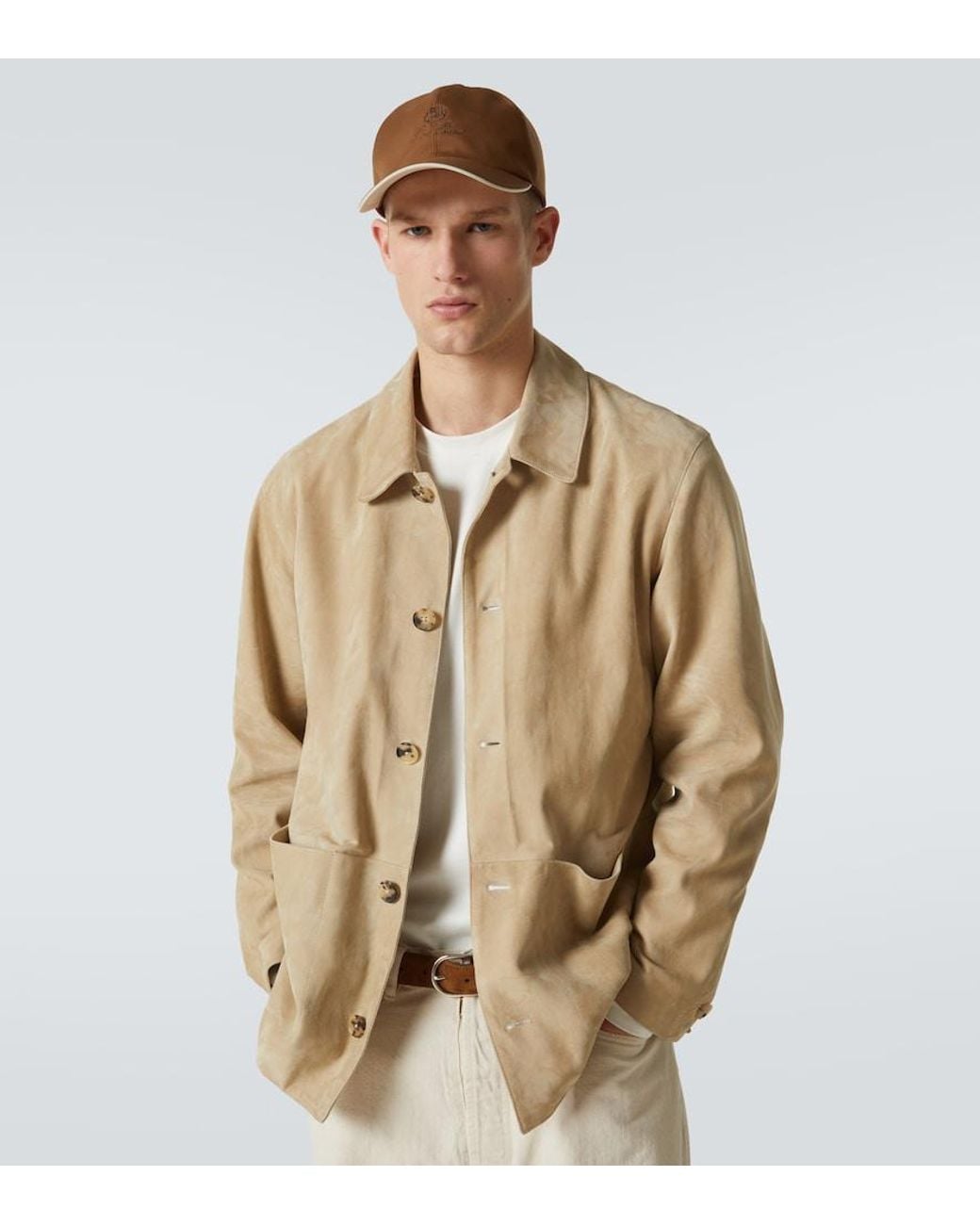 Loro Piana Natural Embroidered Cap for men