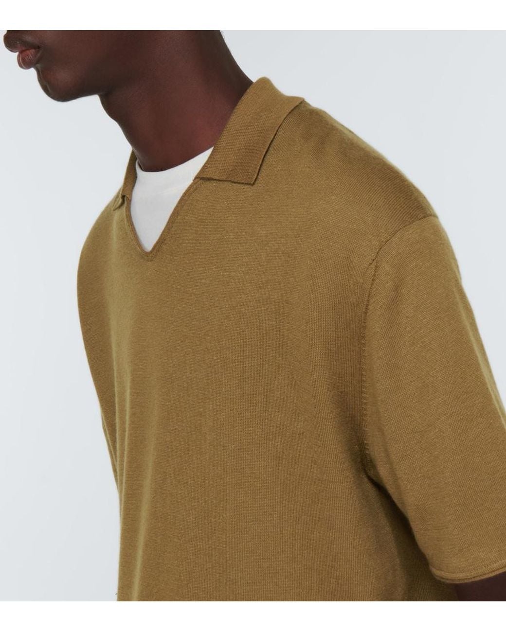 Zegna Green Cotton Pique Polo Shirt for men