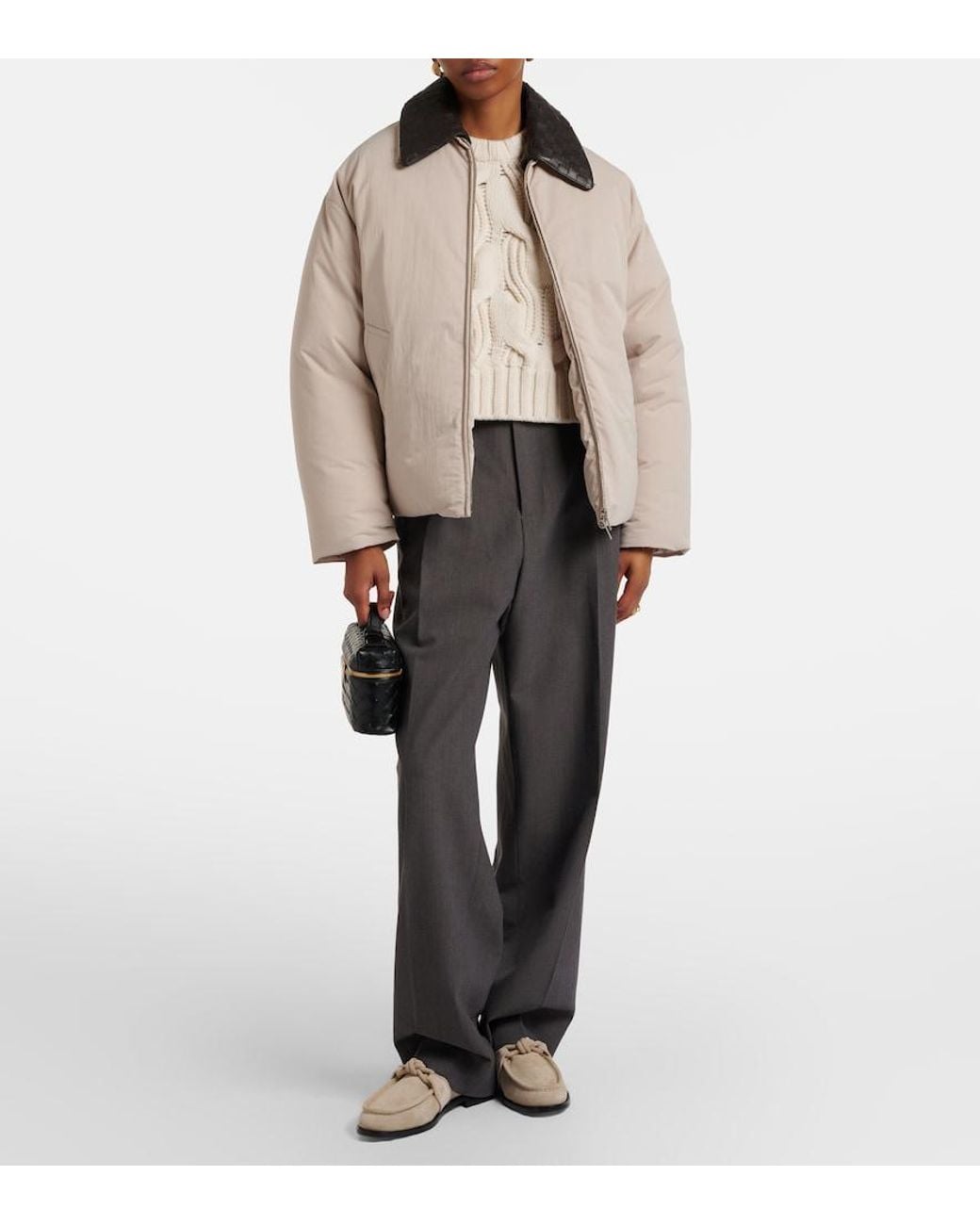 Bottega Veneta Natural Astaire Suede Loafers