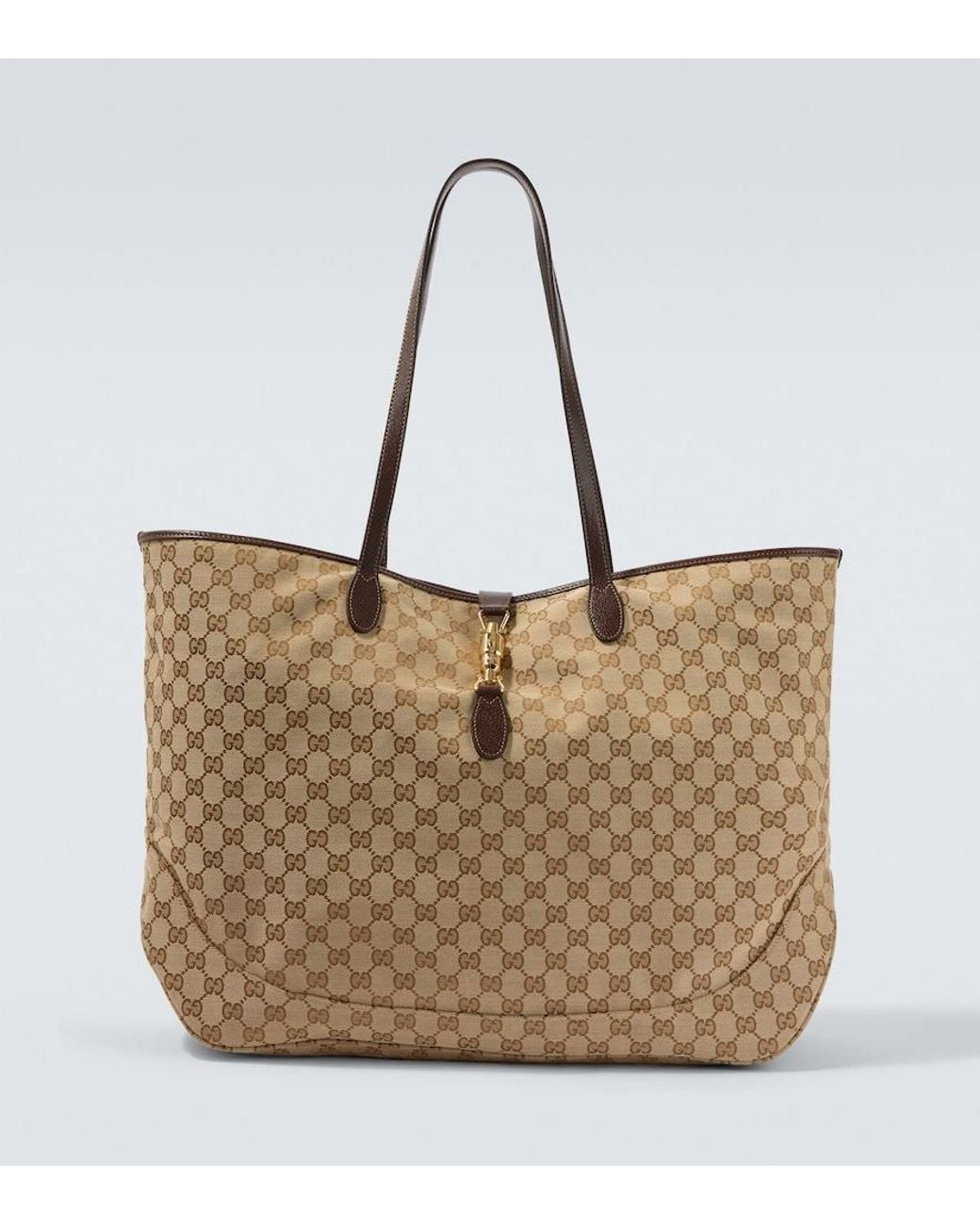 Gucci Natural Jackie Gg Canvas Large Tote Bag for men