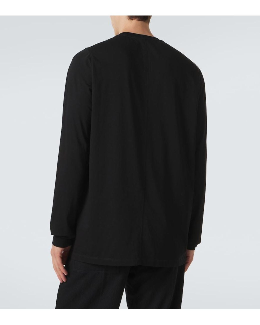 Rick Owens Black Cotton Jersey T-Shirt for men