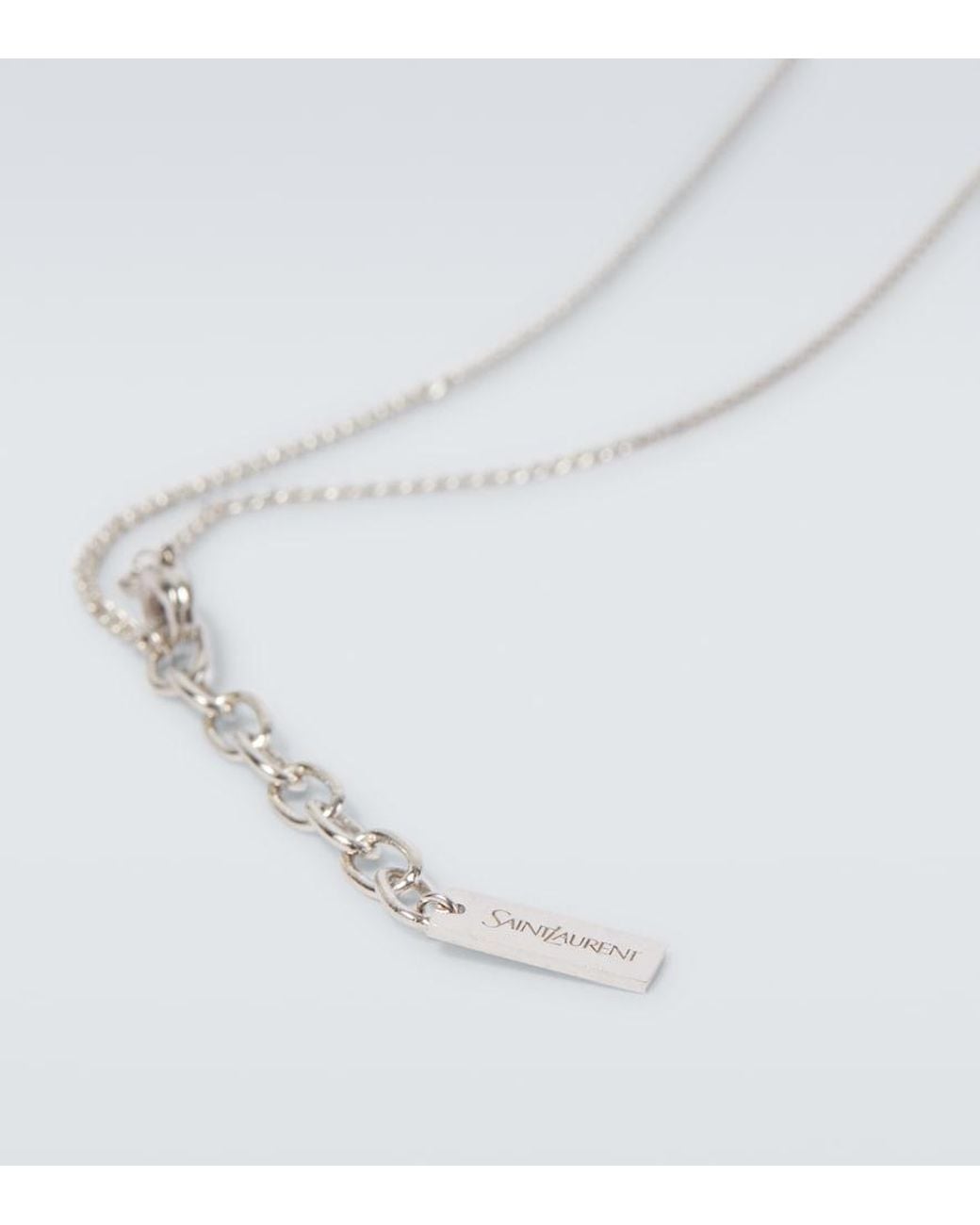 Saint Laurent Halskette Cassandre in White für Herren