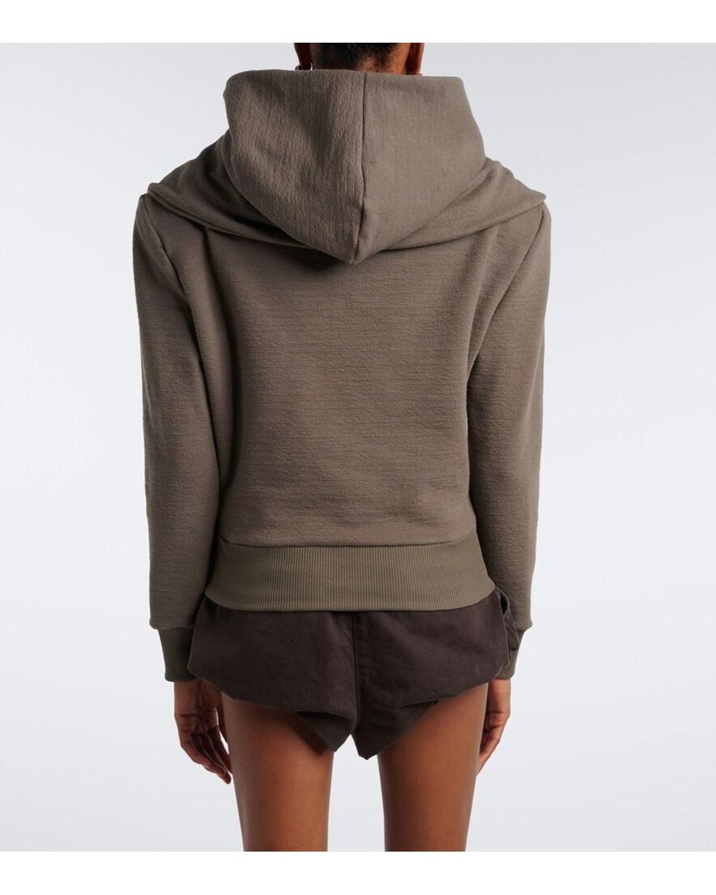 Magda Butrym Gray Cotton-Blend Jersey Hoodie