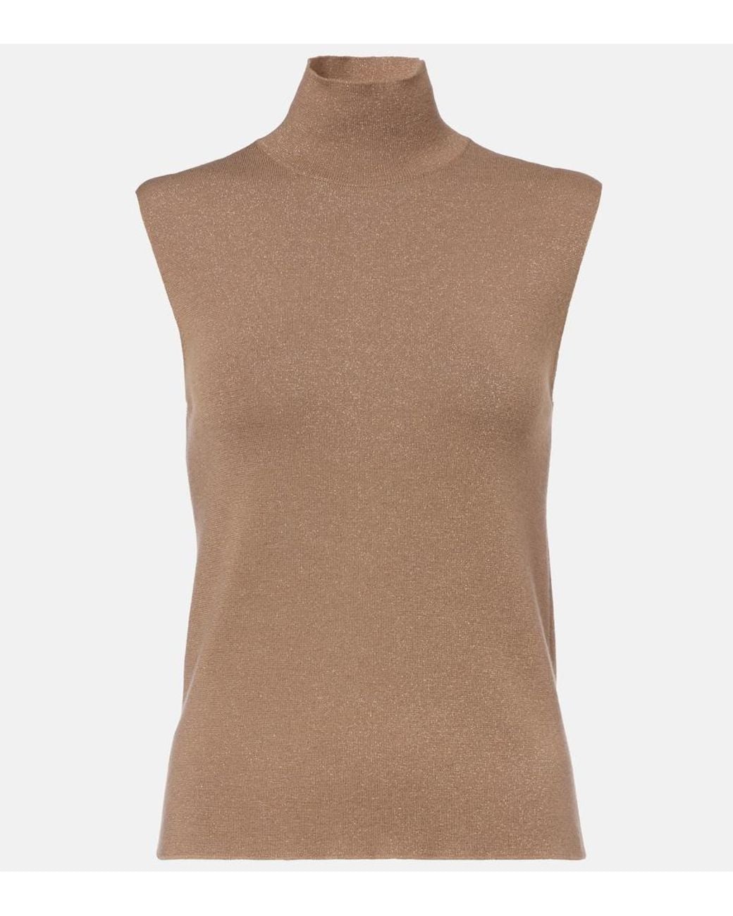 Loro Piana Brown Luciole Cashmere-Blend Sweater Vest