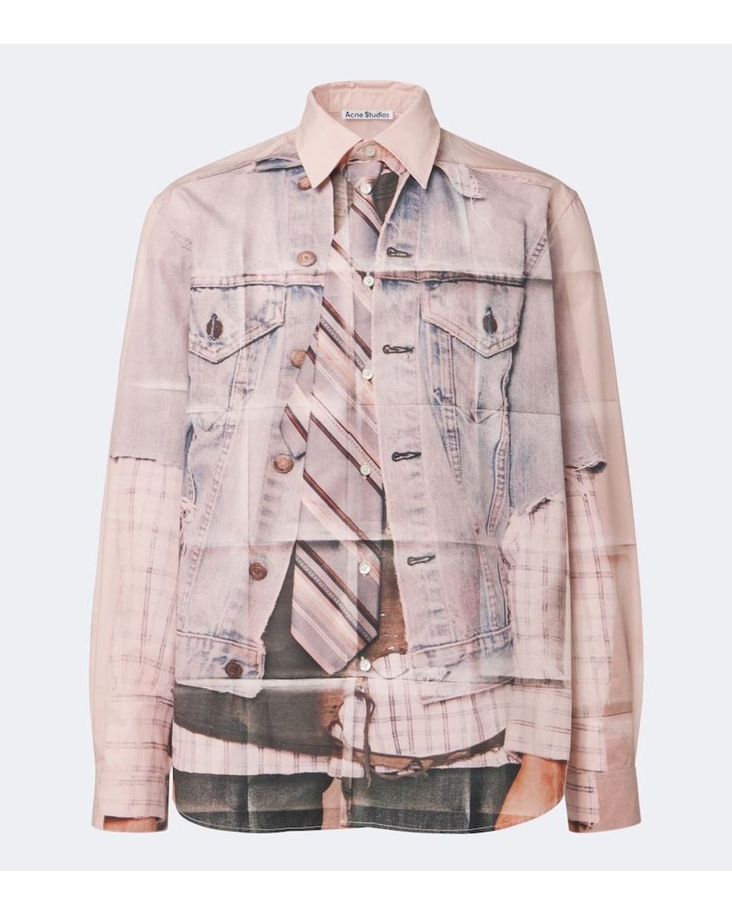 Camicia di Acne in Pink da Uomo
