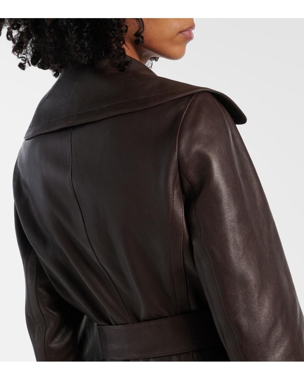 Alaïa Brown Leather Coat