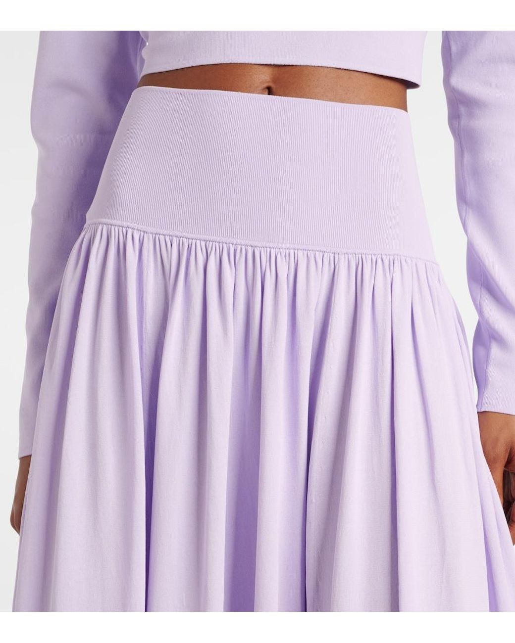 Zimmermann Purple High-Waisted Maxi Skirt