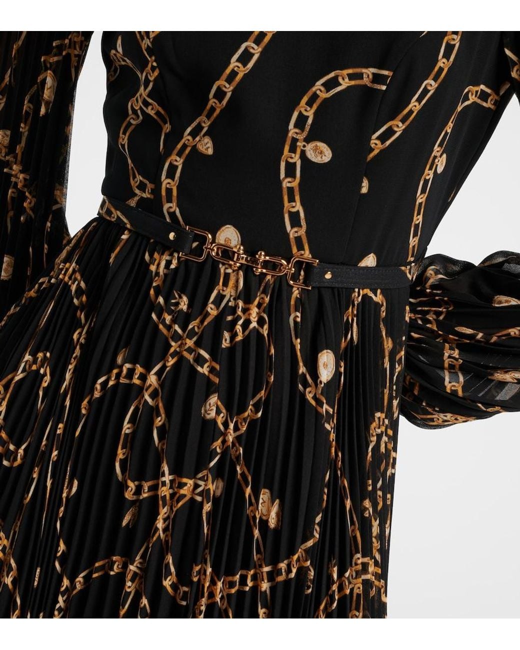 Zimmermann Black Sunray Printed Midi Dress