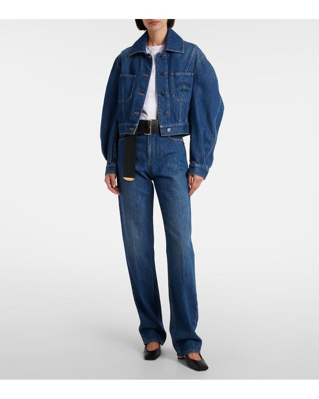 Givenchy Blue Mid-Rise Straight Jeans