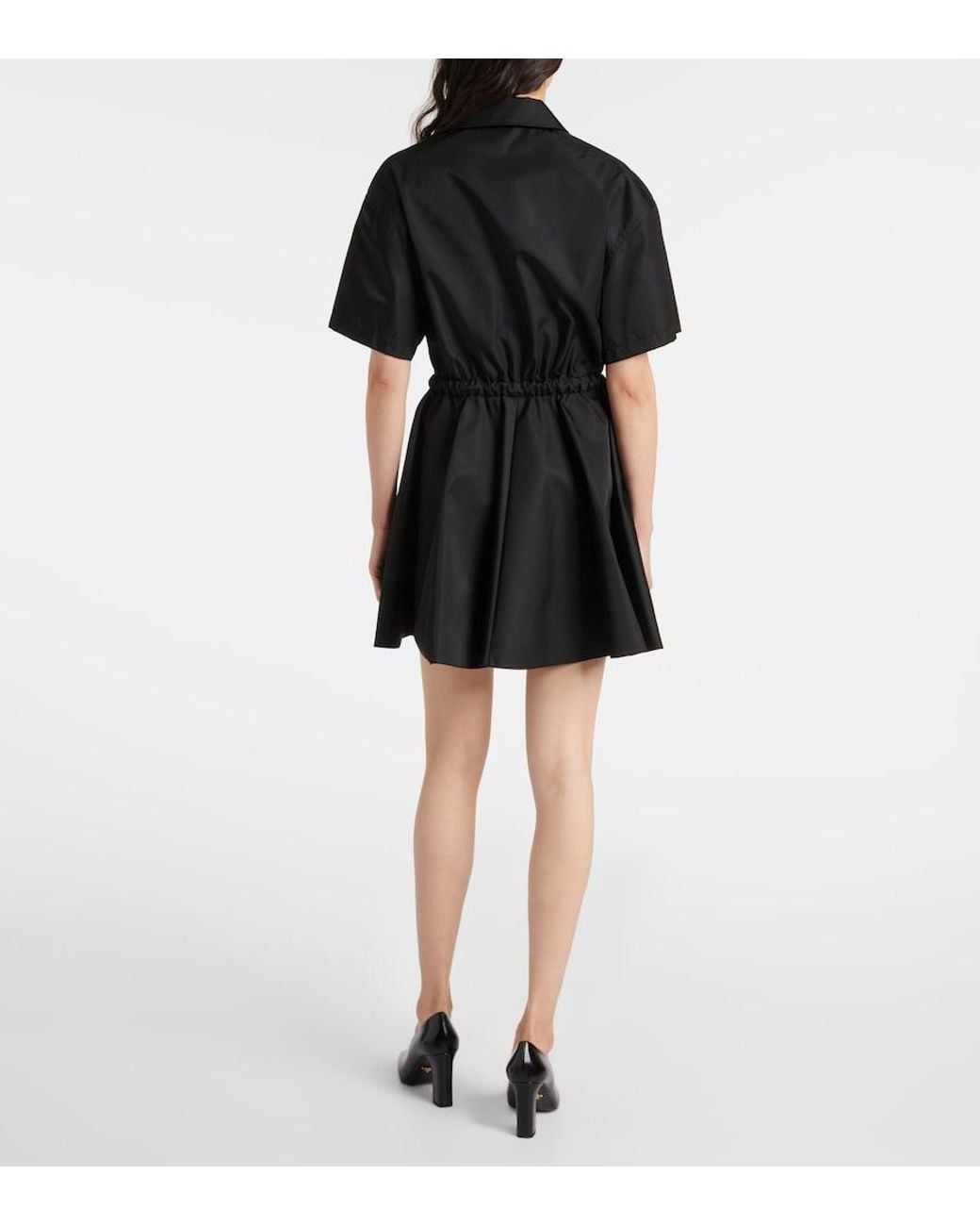 Prada Black Re-Nylon Mini Dress