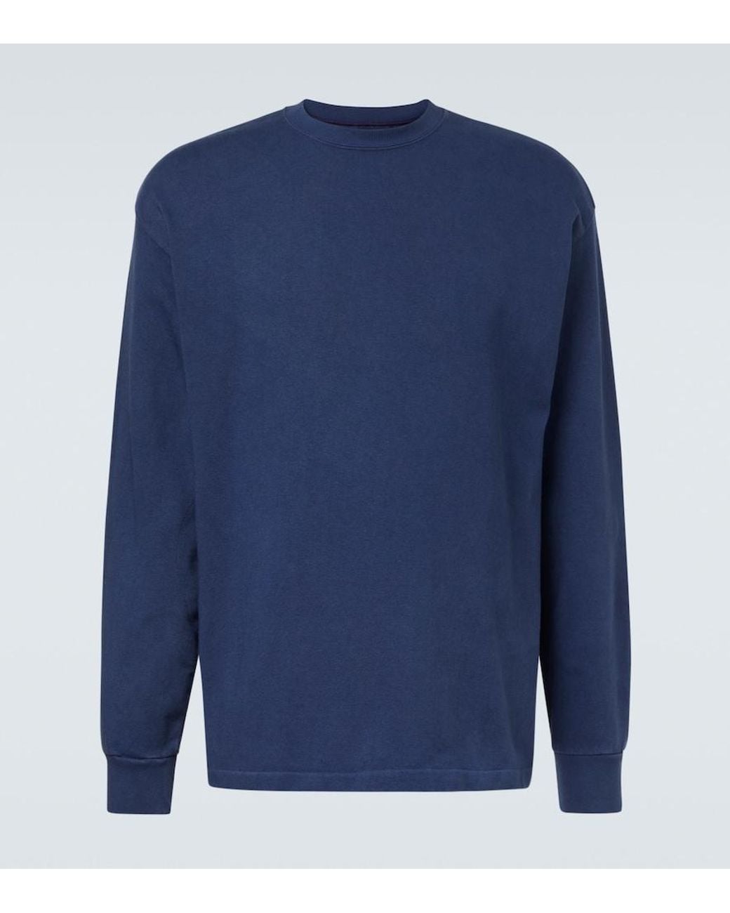 A.PRESSE Blue Vintage Cotton Jersey T-Shirt for men