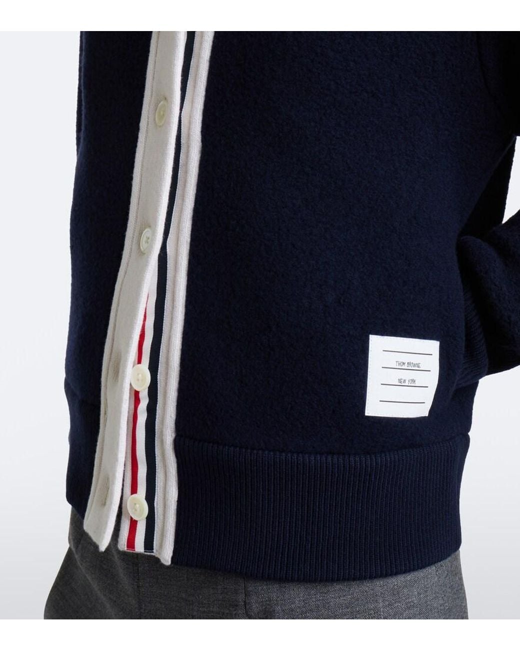 Thom Browne Blue Wool Cardigan