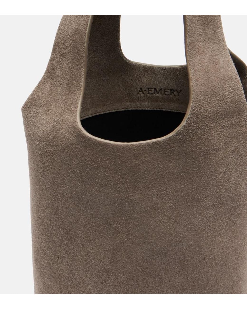 A.Emery Brown Wren Medium Suede Bucket Bag