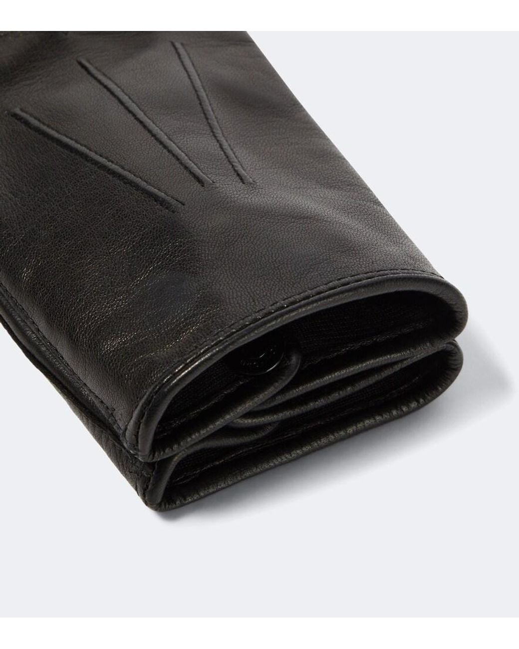 Tom Ford Black Leather Gloves for men