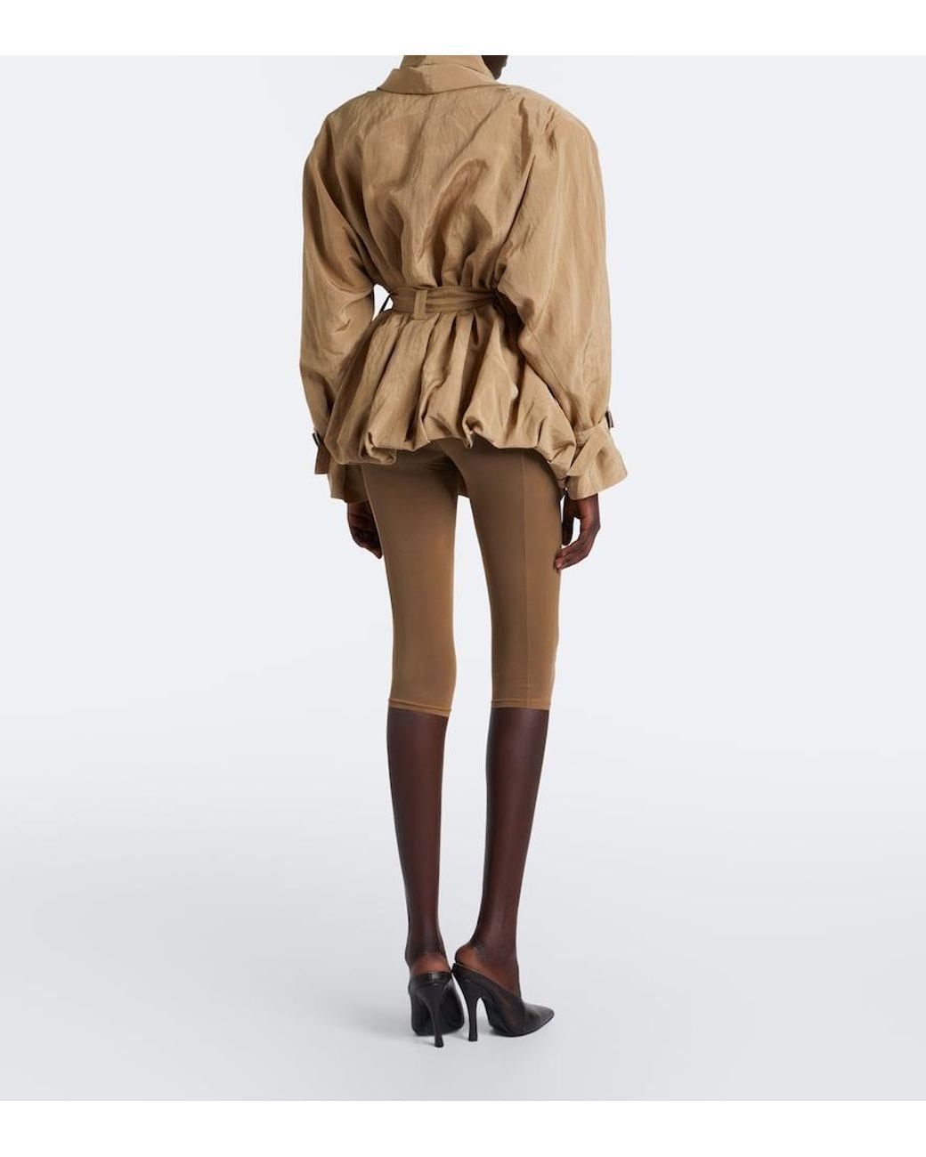 Magda Butrym Brown Semi-Sheer Capri Pants