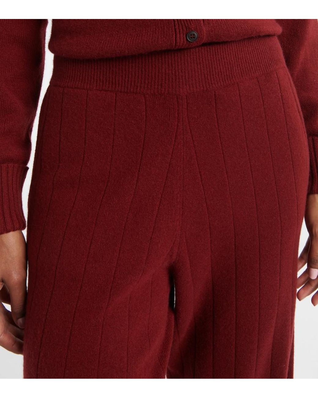 Max Mara Red Jardin Cashmere Sweatpants