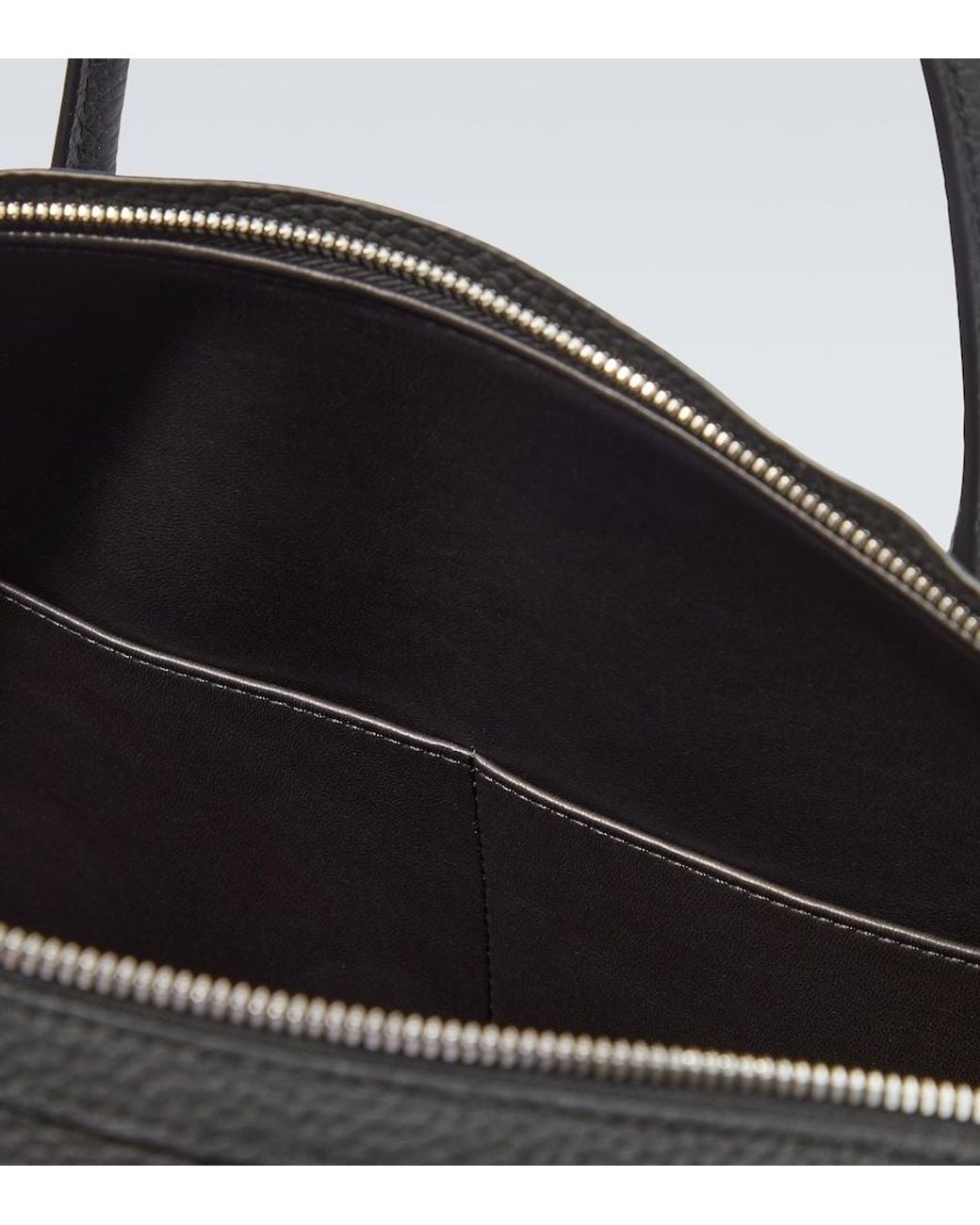 The Row Black Iowa Leather Duffel Bag for men