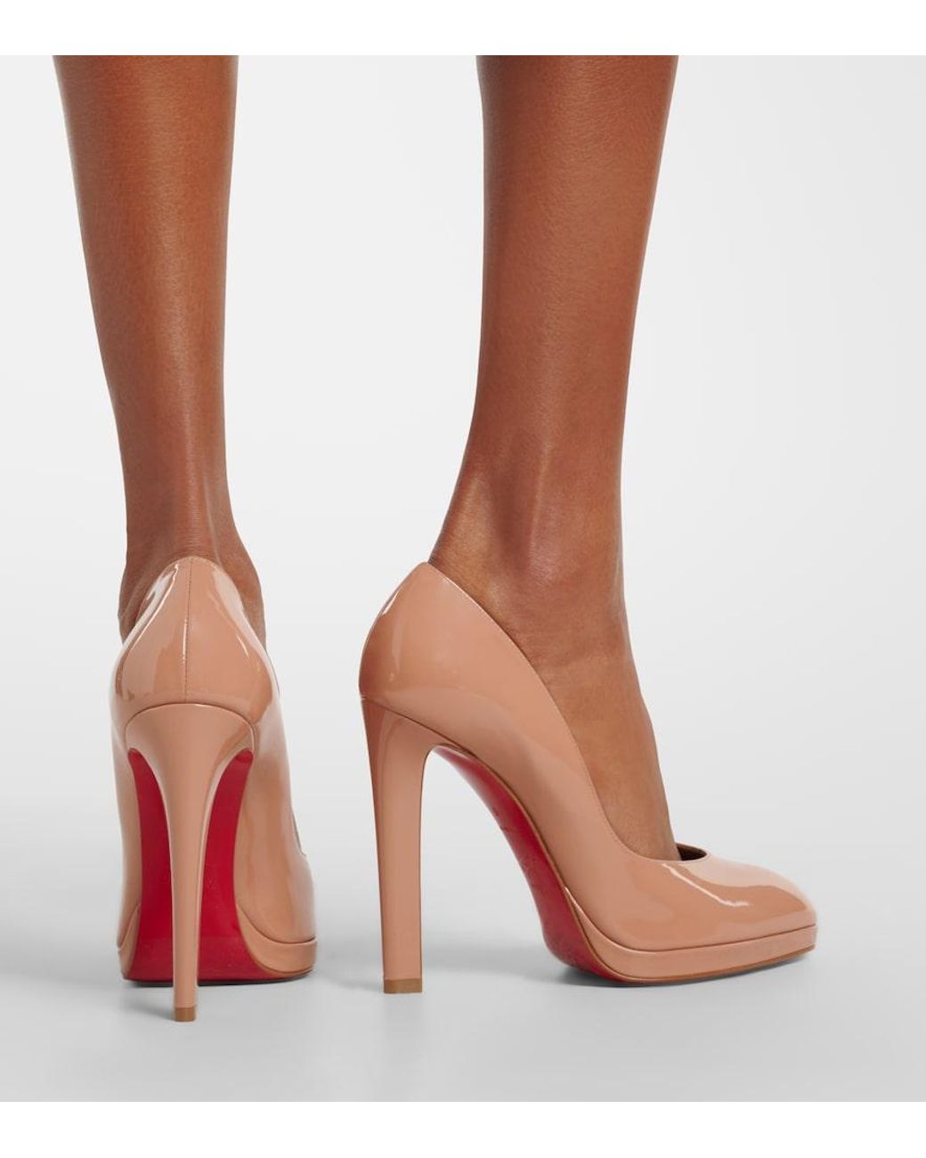 Christian Louboutin Brown Fannylove Patent Leather Pumps