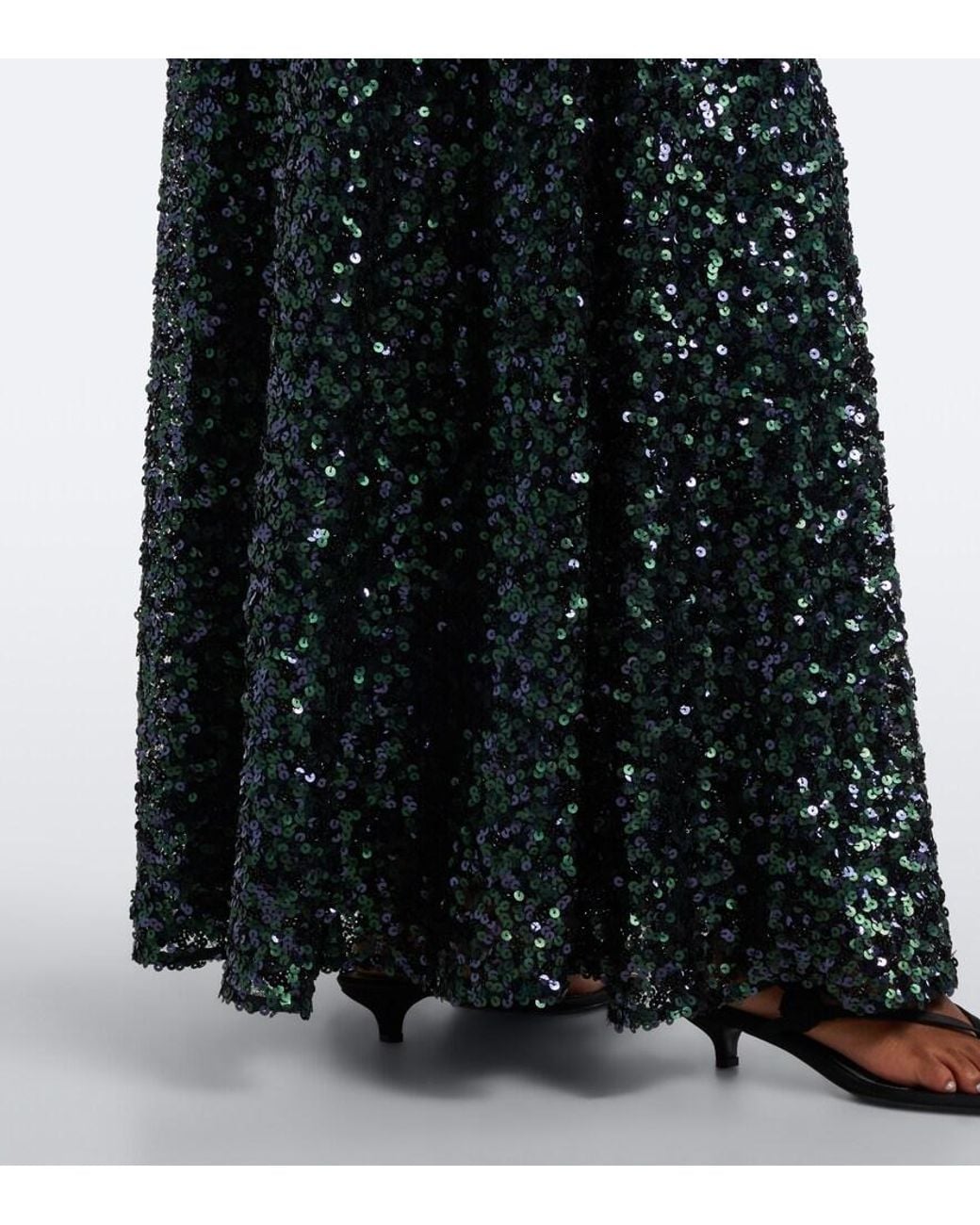 Christopher Esber Black Sequined Halterneck Gown