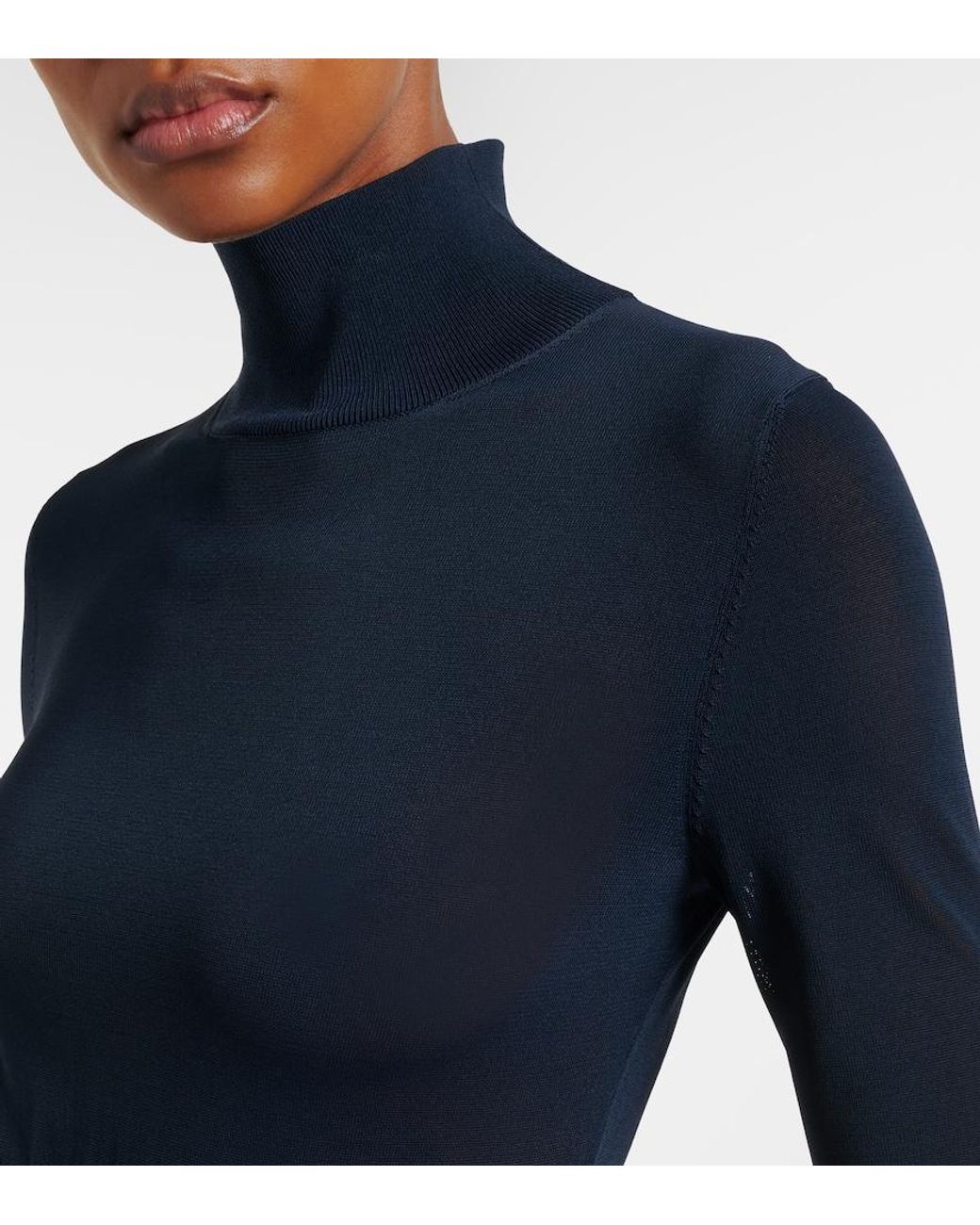 Alaïa Blue Sheer Midi Dress
