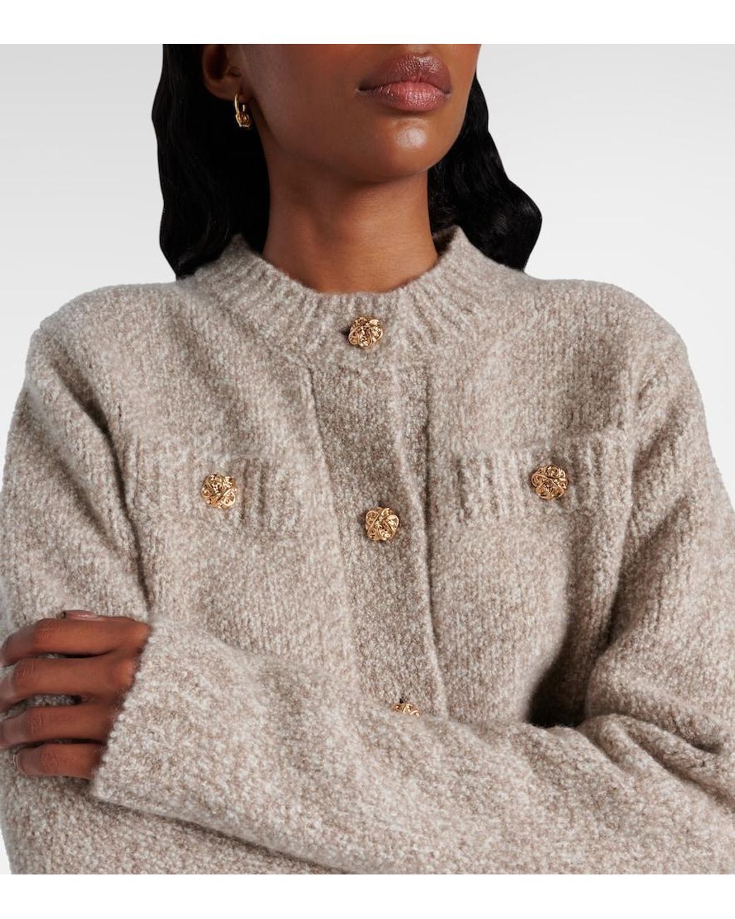 Jardin Des Orangers Natural Cashmere-Blend Cardigan