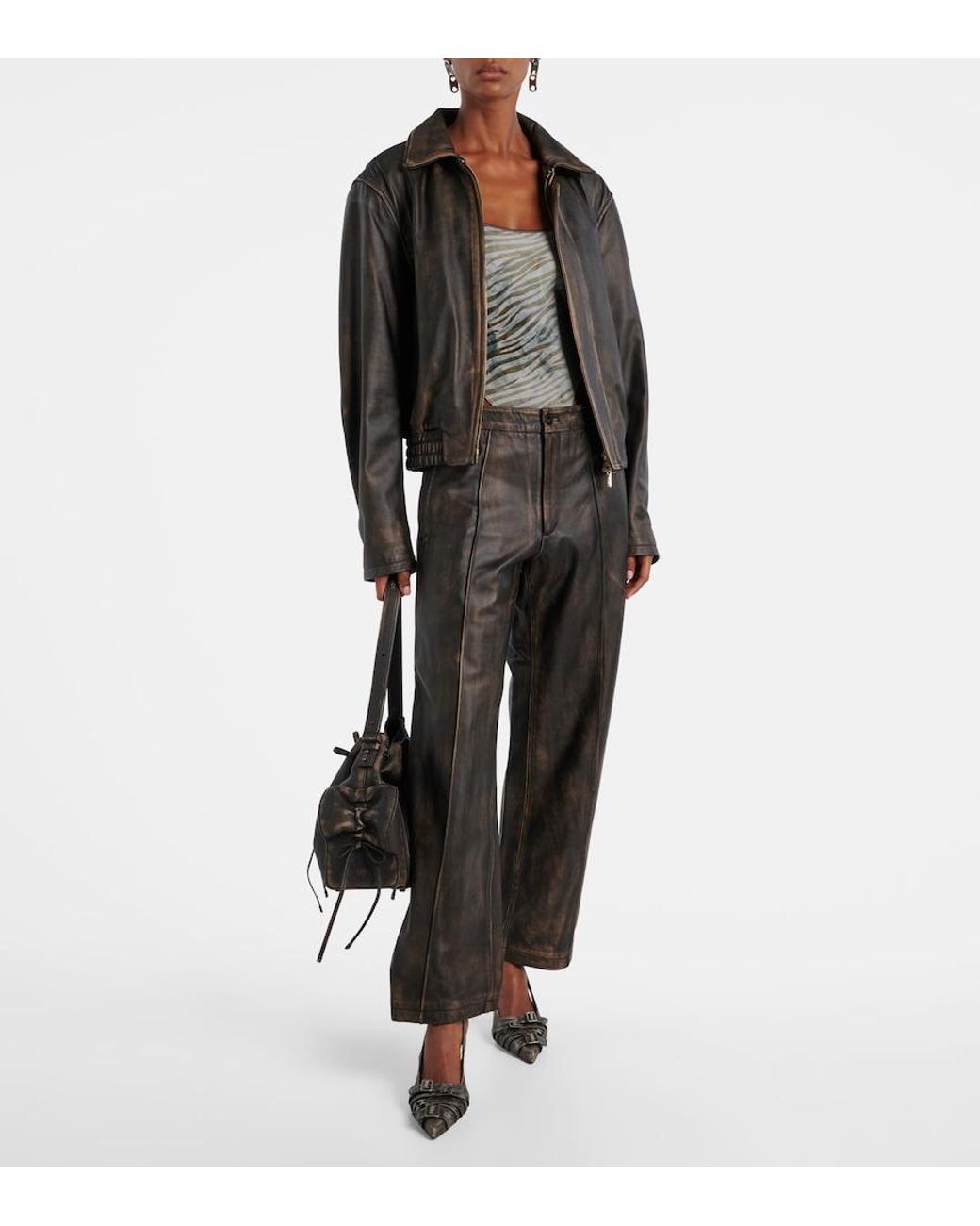 Chaqueta De Piel JACQUES WEI de color Black