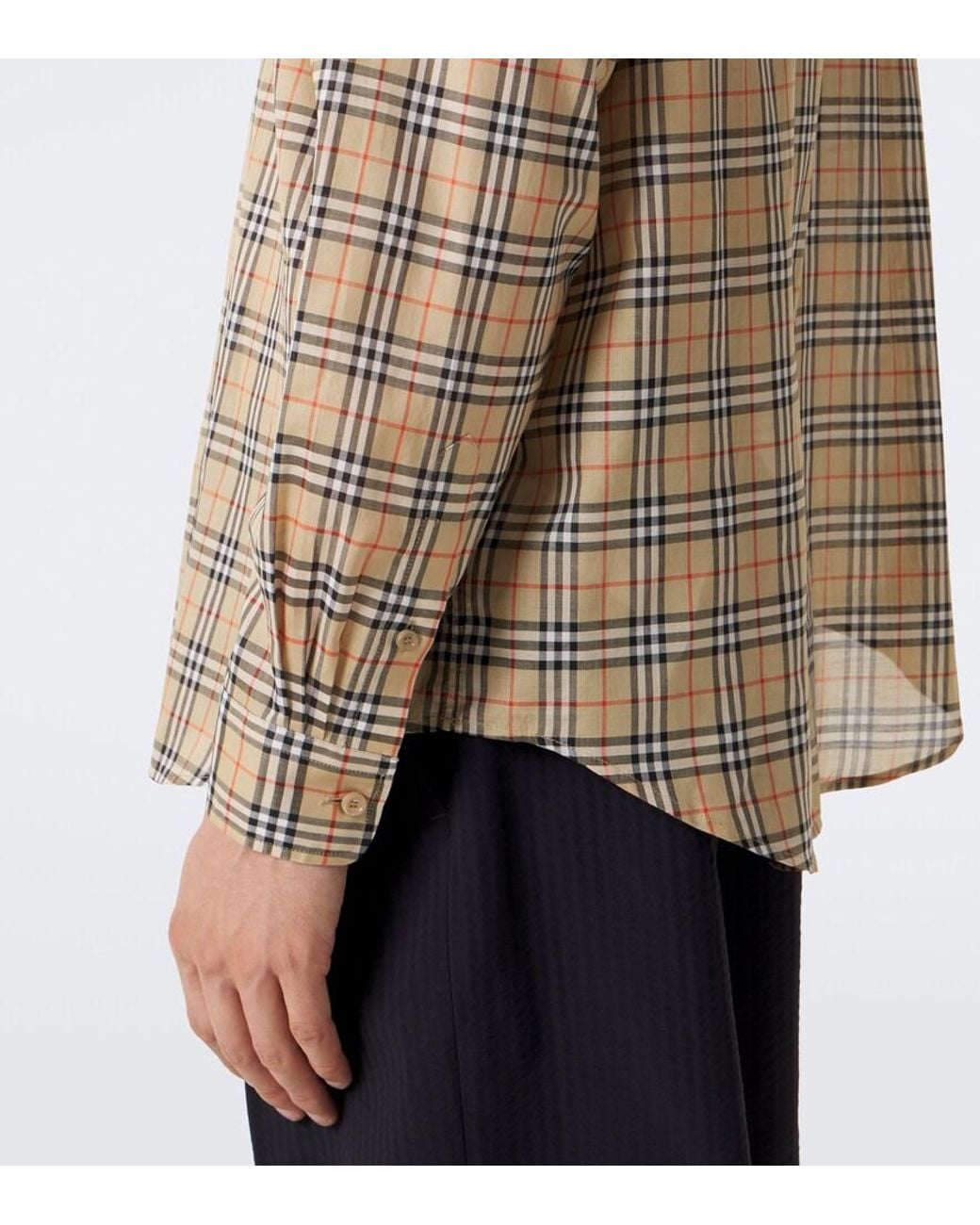 Camicia Check di Burberry in Brown da Uomo