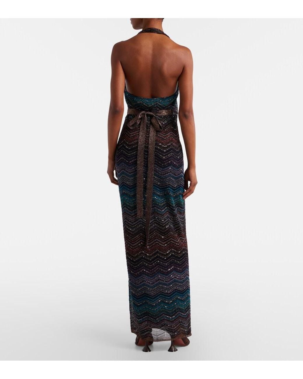 Missoni Blue Sequined Lame Gown