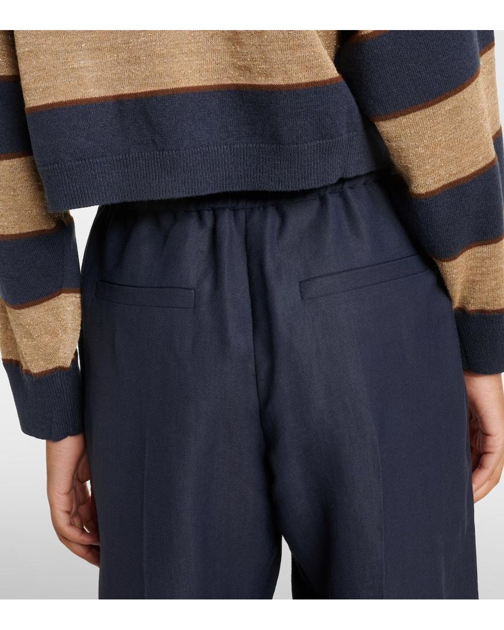 Brunello Cucinelli Blue Tapered Pants