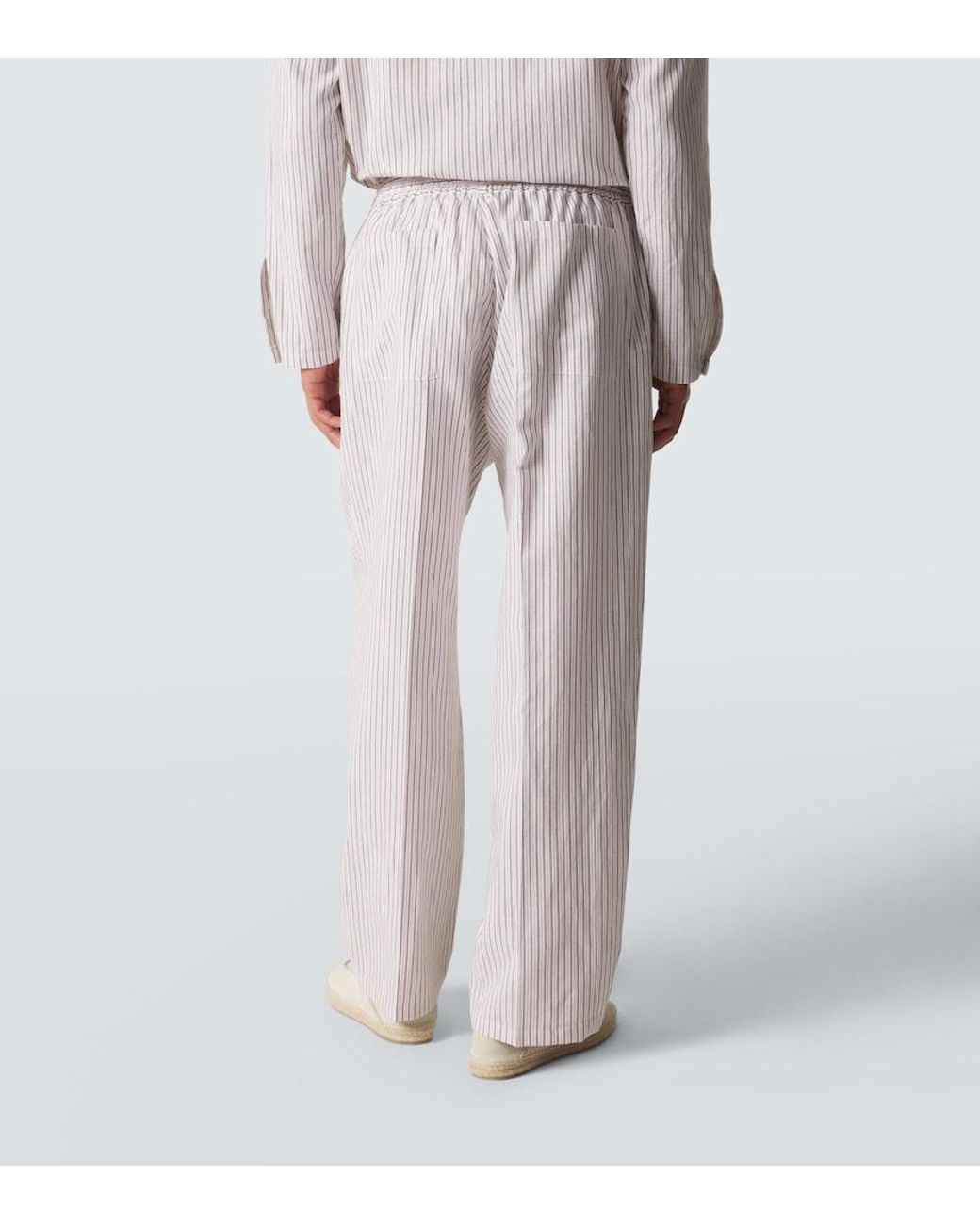 Umit Benan Purple Julian Cotton And Silk Straight Pants for men