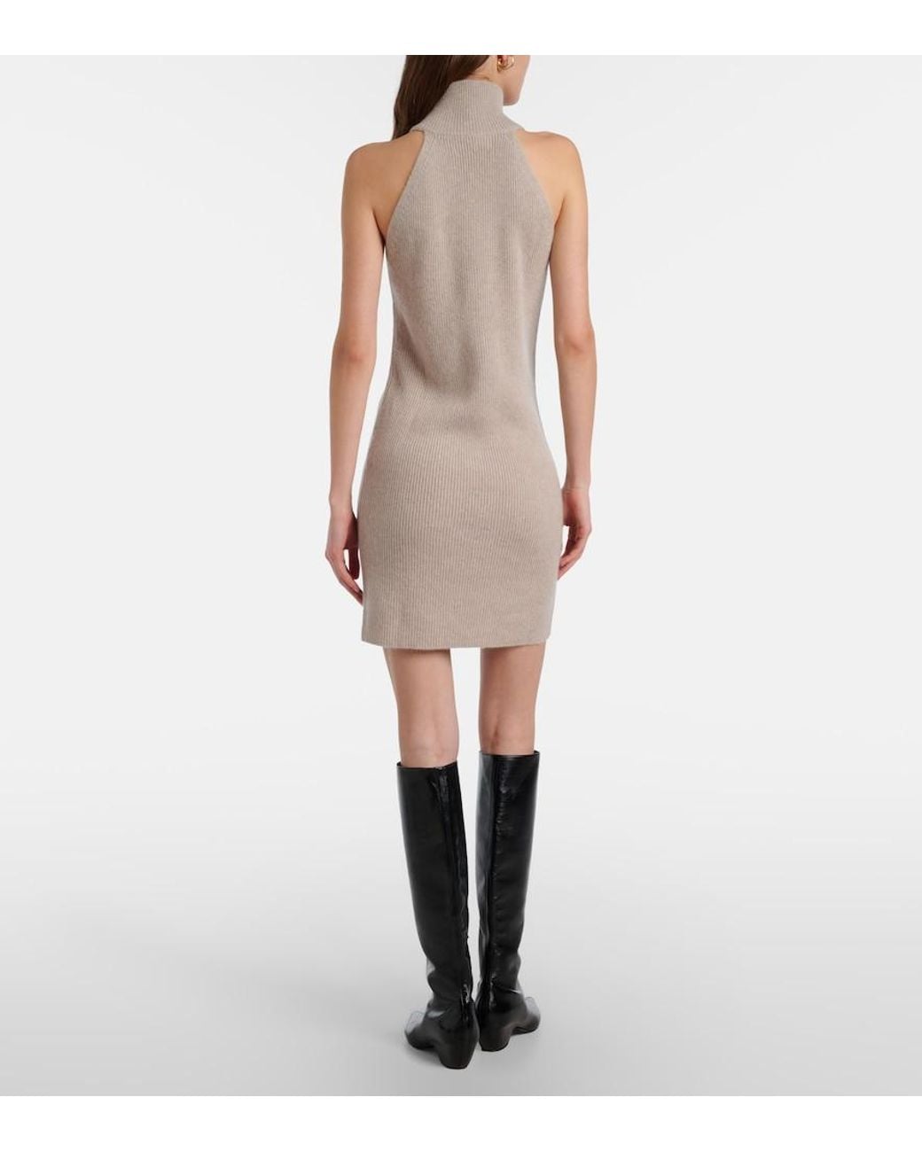 Lisa Yang Natural Carmen Cashmere Minidress
