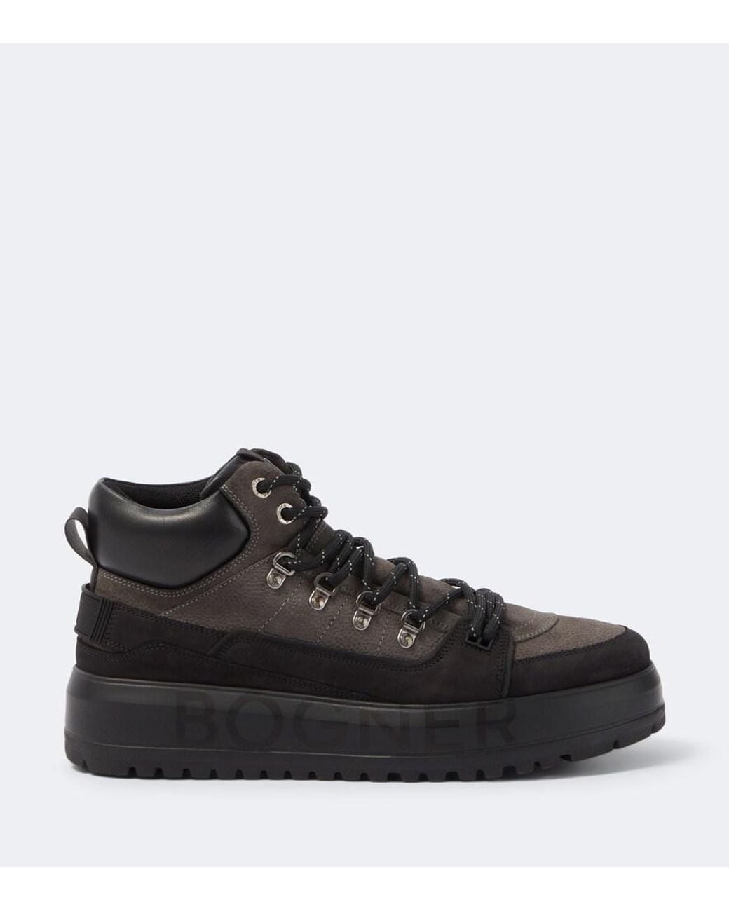 Bogner Black Antwerp Leather Lace-Up Boots for men
