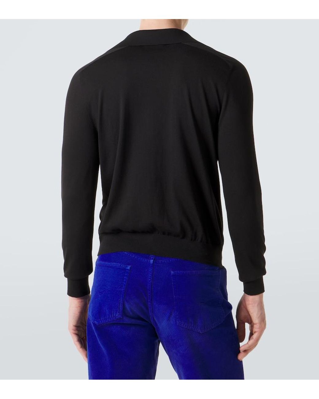 Versace Black Greca Silk And Cotton Cardigan for men