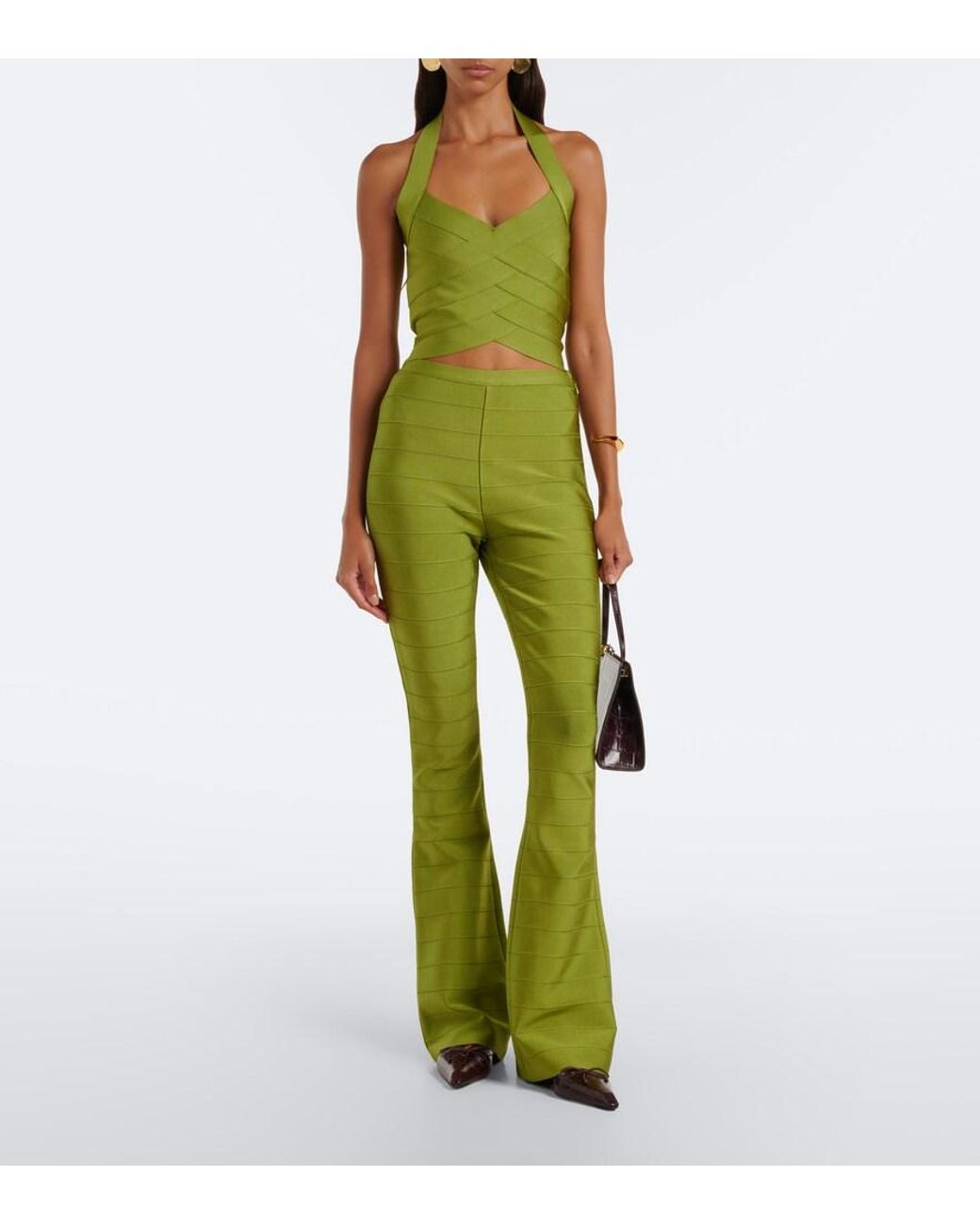 retroféte Green Pippa Halterneck Top