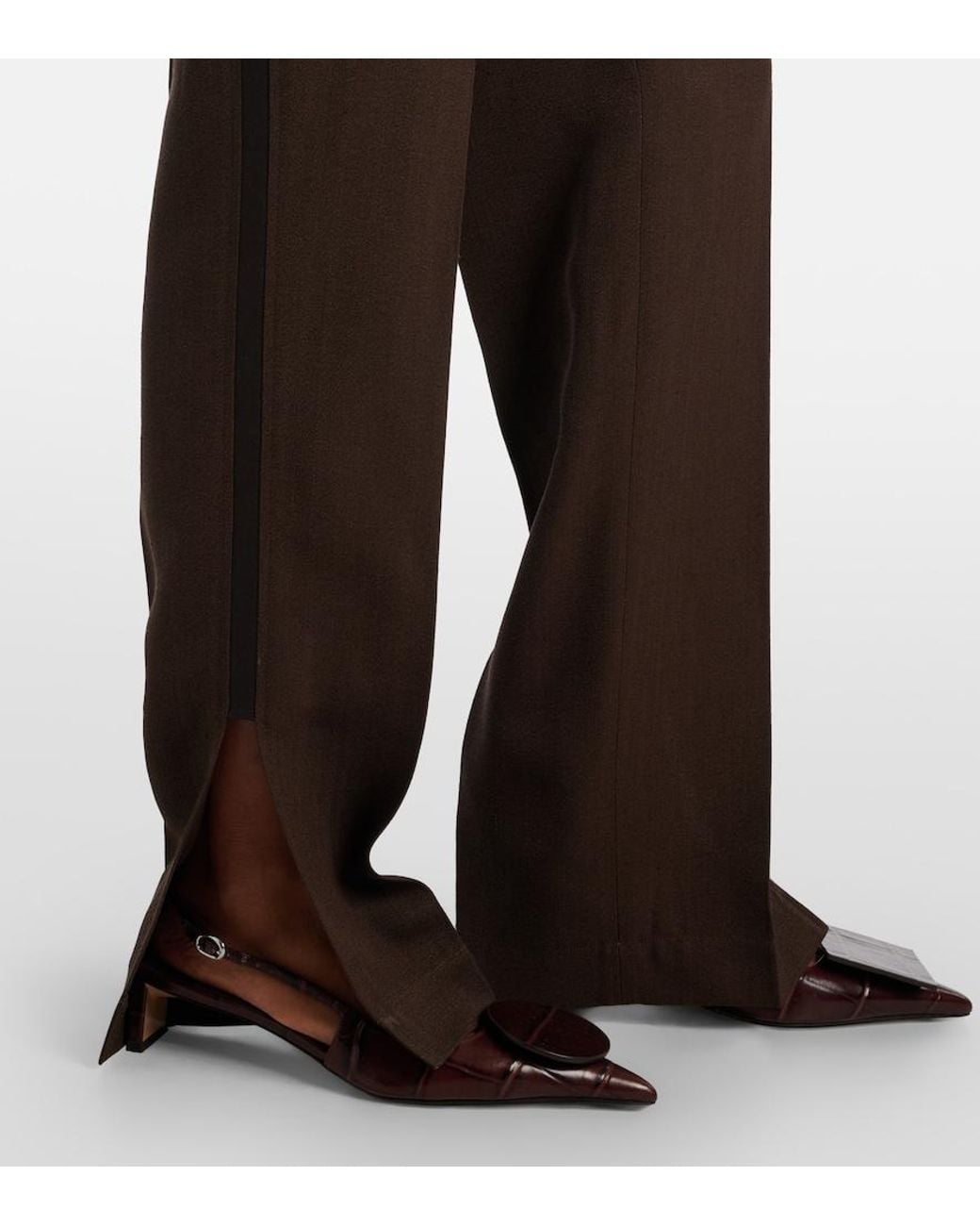 Jacquemus Brown Tibau High-Rise Straight Pants