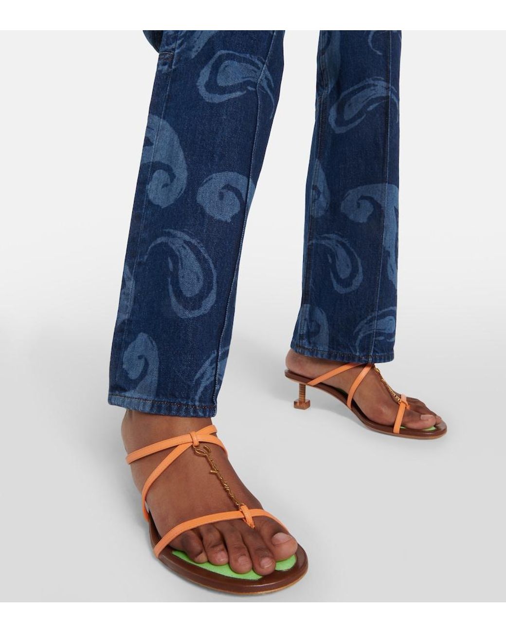 Jacquemus Multicolor Pralu 45Mm Leather Sandals