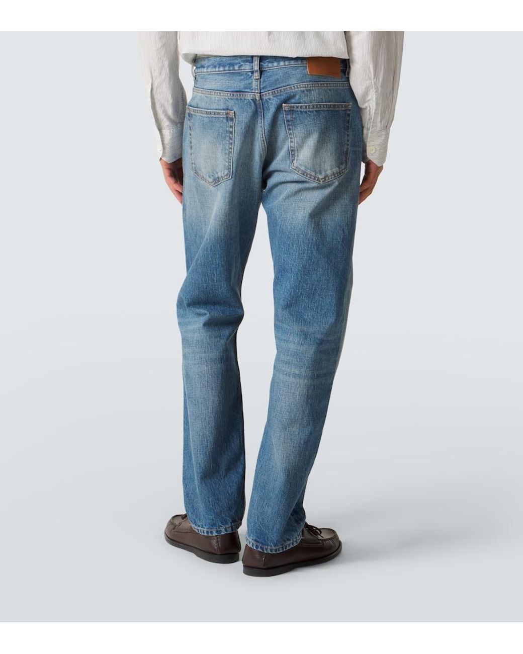 Umit Benan Blue Kevin Faded Straight Jeans for men