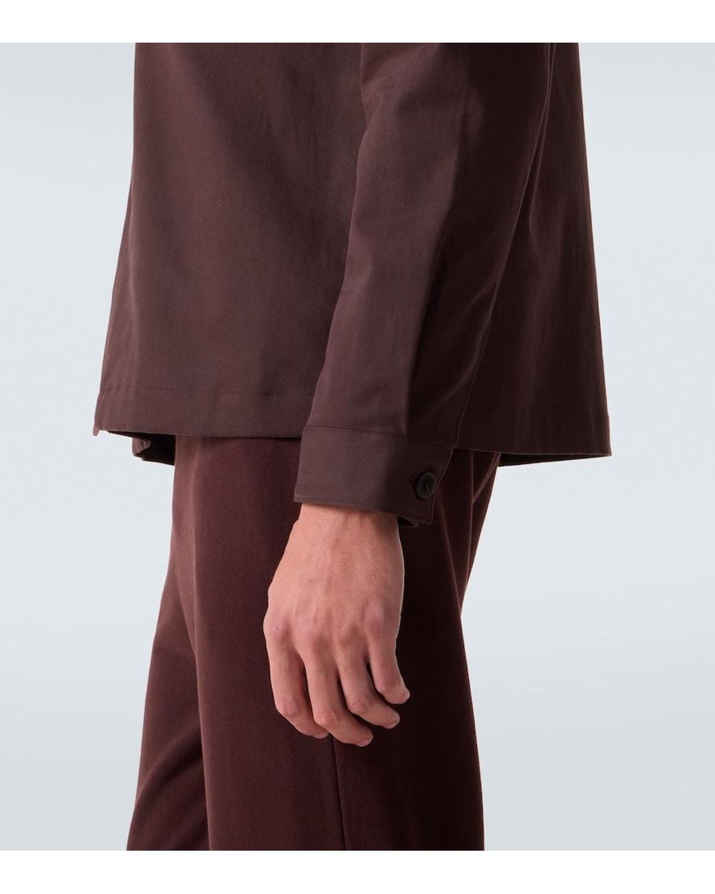 Sunspel Purple Cotton And Cashmere Overshirt for men