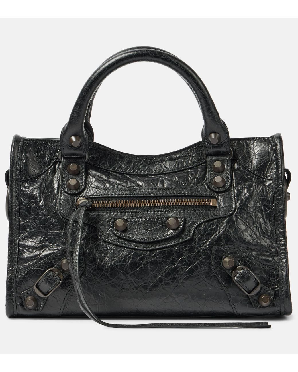 Balenciaga Le City Mini Leather Shoulder Bag in Black Lyst UK