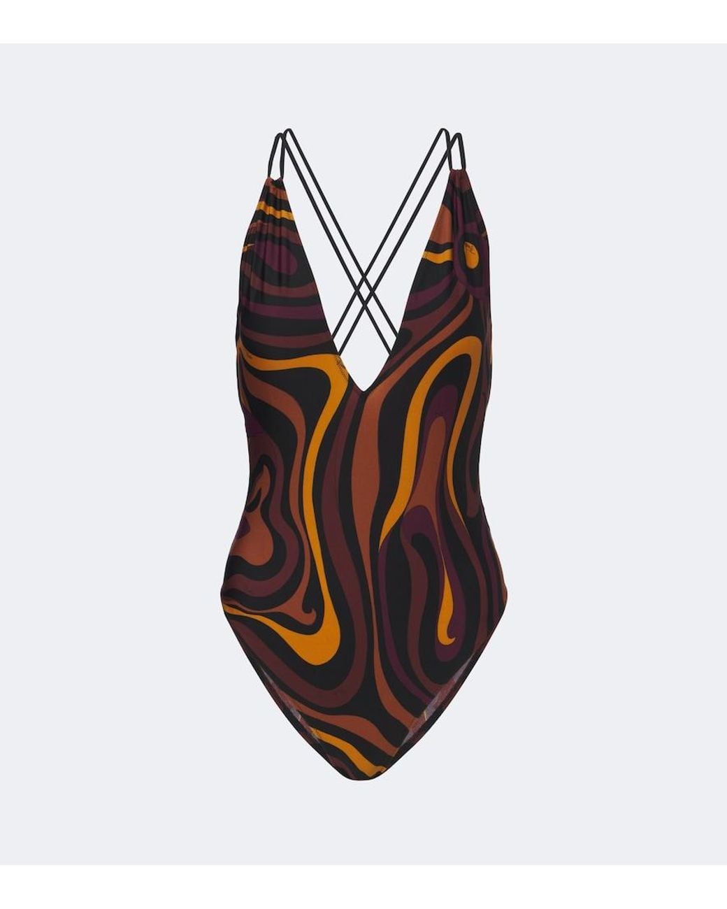 Emilio Pucci Brown Marmo Swimsuit