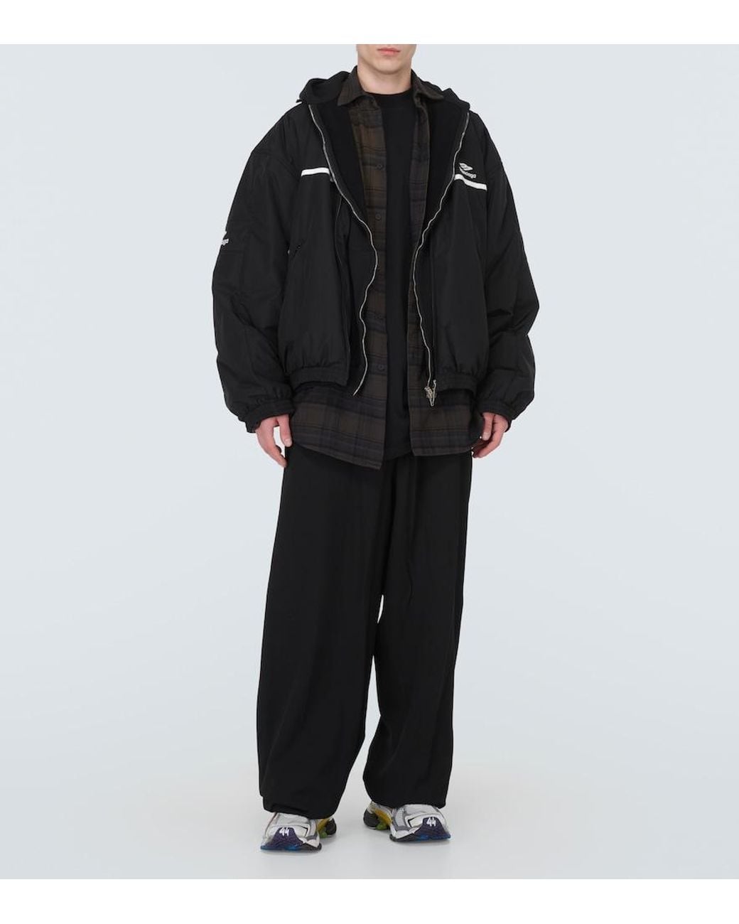 Balenciaga Black 3B Sports Icon Layered Track Jacket for men