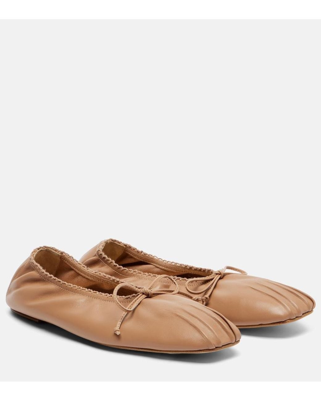 Magda Butrym Brown Leather Ballet Flats