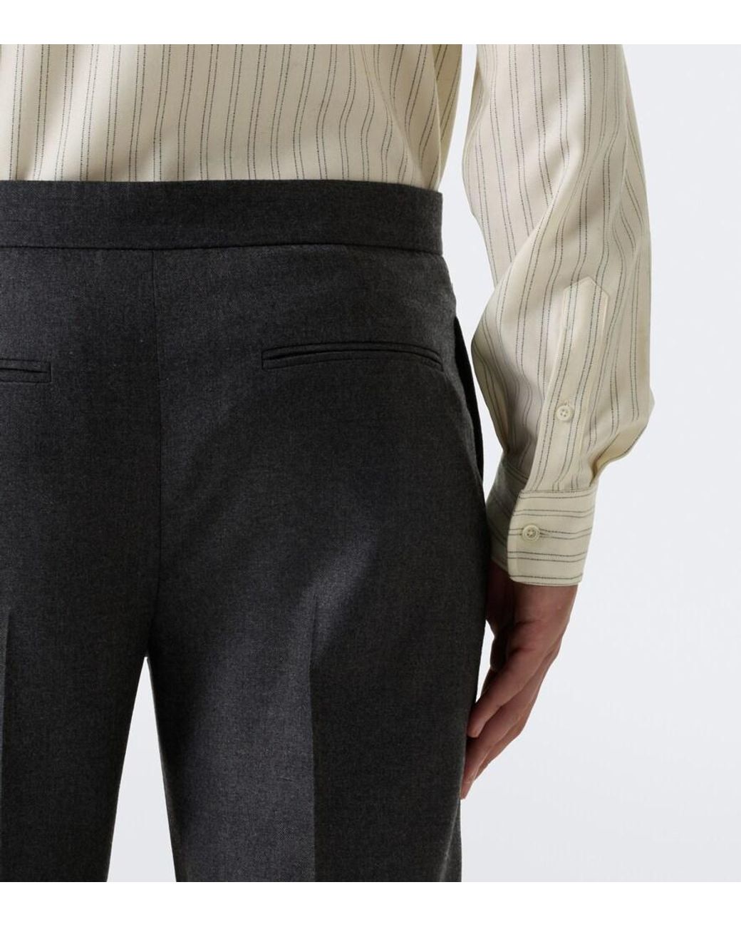 The Row Gray Solal Cashmere Straight Pants for men