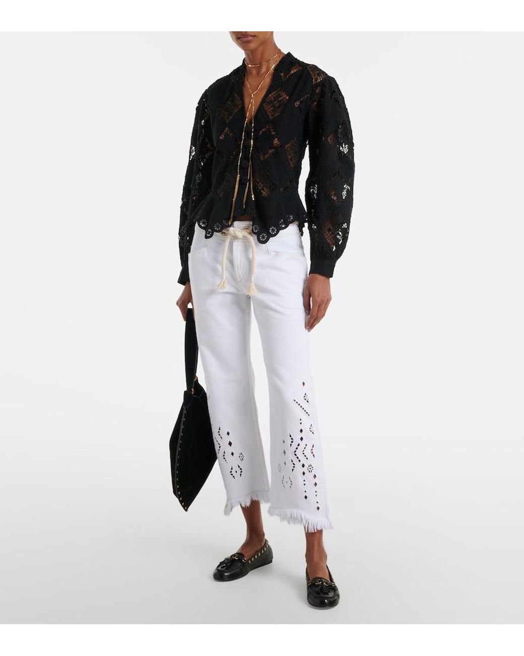 Isabel Marant White Alison Straight Jeans