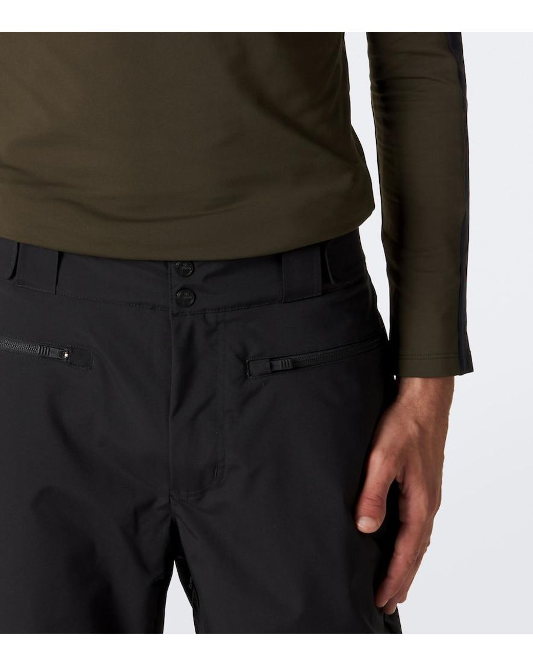 Fusalp Black Tomaso Ski Salopettes for men