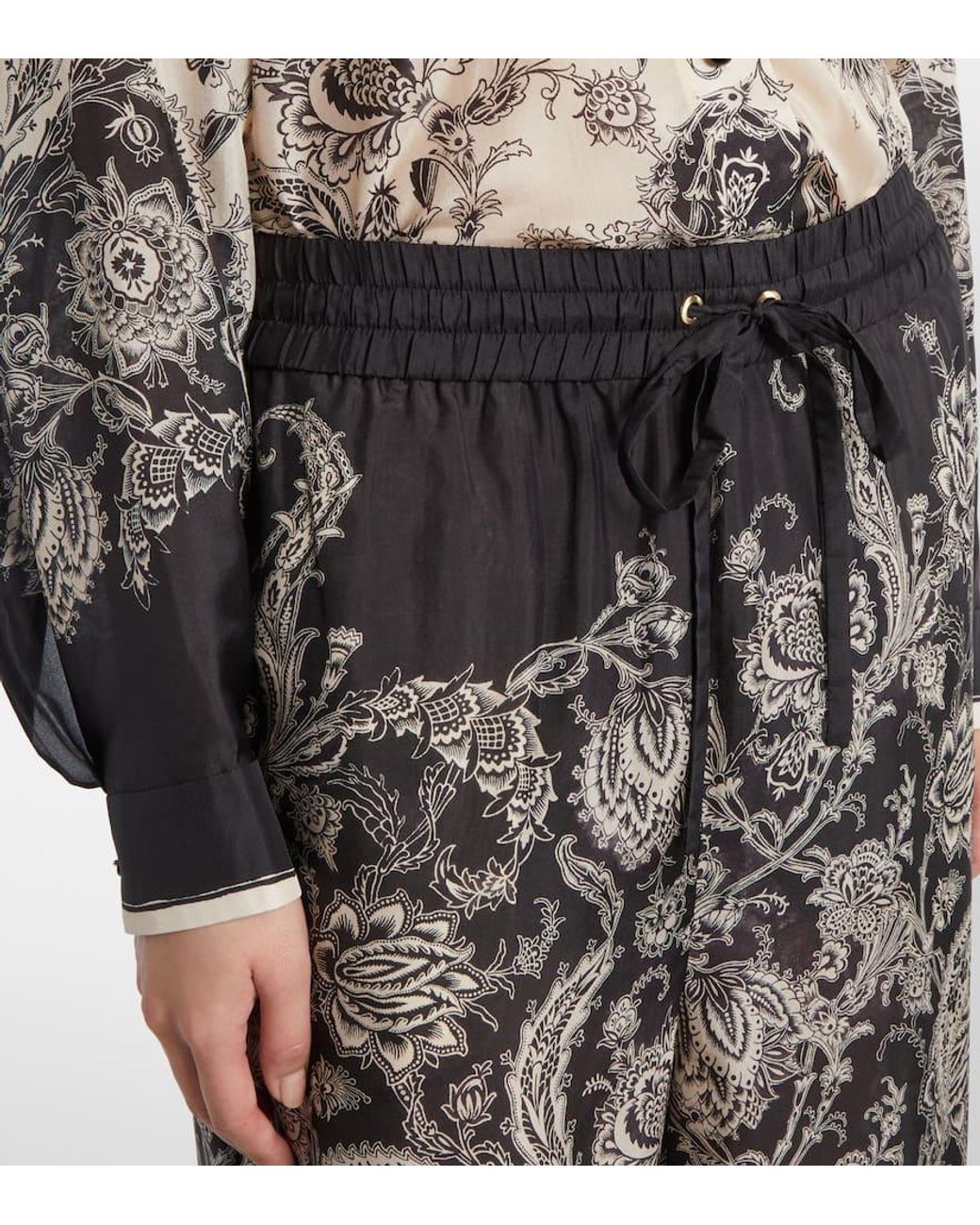 パンツ ZIMMERMANN RHIANNON PRINTED SILK TROUSERS Zimmermann Rhiannon Silk Relaxed Pants | Saks Fifth Avenue